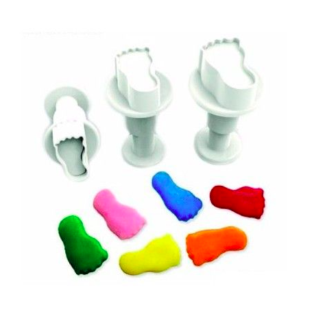 Dekofee - Emporte-pièce avec piston pieds, set de 3