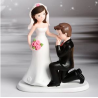 Modecor - Hochzeitstorte topper kniender Mann