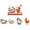 Decora - Cookie Cutter cow & chicken, set of 2