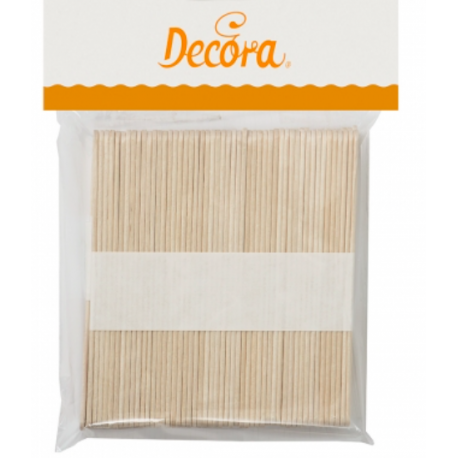 Decora - Bâtonnets à glace en bois, standard, 114 mm, 100 pièces
