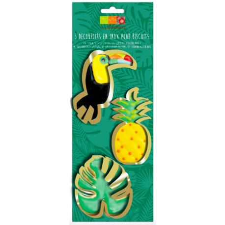 Cookie cutter tropical set, 3 pieces
