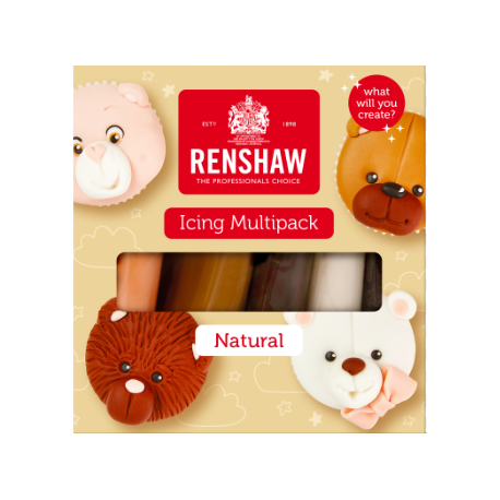 Renshaw - pâte à sucre couleurs naturelles, 5x100 g