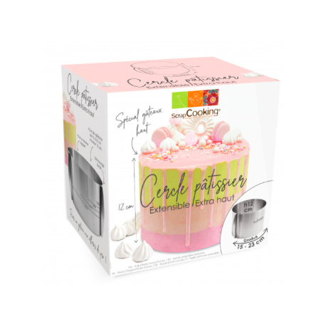 ScrapCooking - Tortenring, 15-23 cm, 12 cm hoch