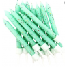Bougies vert menthe pailletées, 12 pièces