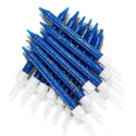Kerzen Glitzer navy blau, 12 Stück