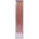 Bougies longues rose doré, 16 pièces