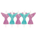 Candle Set mermaid tail, set of 5