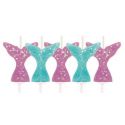 Bougies queue de sirène, set de 5