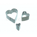 KitchenCraft - Emporte-pièces pour fondant coeur, 3 pièces
