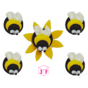 AH -  Icing Decorations bumblebee, 5 pieces