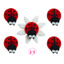 AH -  Icing Decorations ladybug, 5 pieces