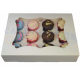 Boîte à cupcakes blanche, pour 12 pièces avec séparateur ECO