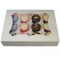Cupcake Schachtel Weiss, für 12 Stück mit Einleger, ECO