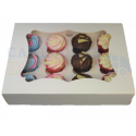 Boîte à cupcakes blanche, pour 12 pièces avec séparateur ECO