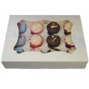 Cupcake Schachtel Weiss, für 12 Stück mit Einleger, ECO