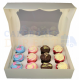 Cupcake Schachtel Weiss, für 12 Stück mit Einleger, ECO