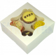 Cupcake Box White, Standard, 4-cavity with inserts ECO