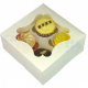 Cupcake Schachtel weiss, für 4 Stück mit Einleger ECO
