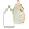Ausstechform Babyflasche weiss, 10 cm