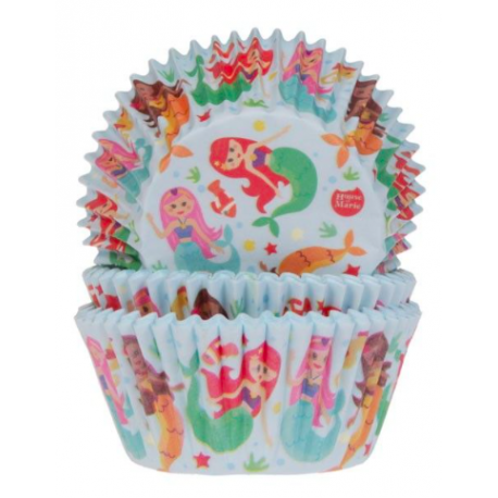 Baking Cups white mermaid, 50 pieces