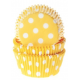 Baking Cups white polka on yellow, 50 pieces