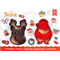 Decora - Ausstechform Rentier & Weihnachtsmann, 2 Stück