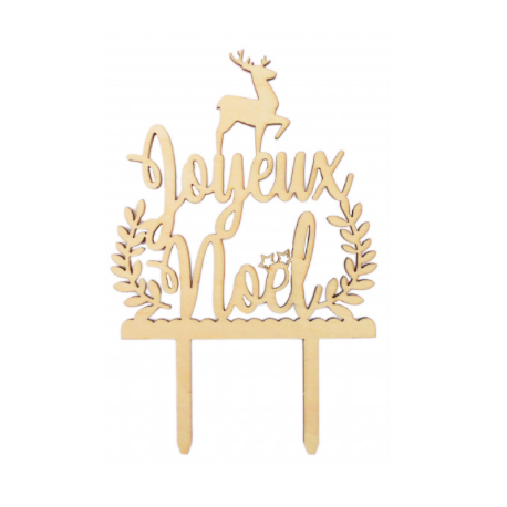 Scrapcooking - Cake topper "Joyeux Noël", wood