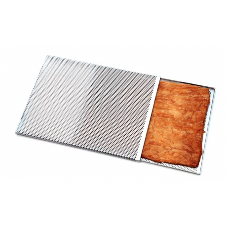 Perforated double Tray in aluminium, 40 x 30,5 cm