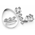 Ibili - Cookie Cutters Easter Egg Set, 9 pieces