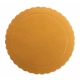 Planche dorée ronde ondulée, diamètre 20 cm