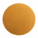 Tortenplatte golden, gewellter Rand, 20 cm