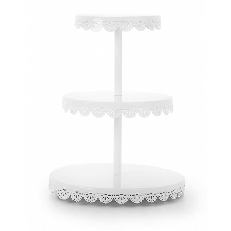 Sweetkolor Presentoir A Gateau Blanc 3 Etages