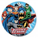 Dekora - Disque en azyme Justice League,  20 cm