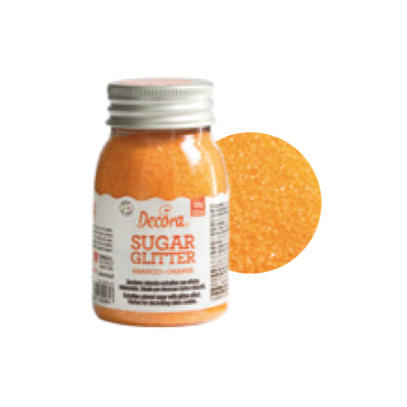 Decora Sucre coloré orange (sanding sugar), 100 g