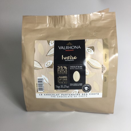 Valrhona - Ivoire (weiss Schokolade), 1 kg