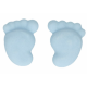 Funcakes - Icing Decorations blue feet,16 pieces