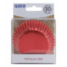 Cupcake Backförmchen rot Aluminium, 30 Stück