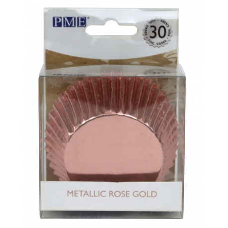 Cupcake Cups rose gold foil, 30 pieces