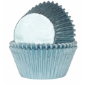 Cupcake Cups baby blue foil, 24 pieces