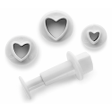 Ibili - heart fondant plunger cutters, set of 3