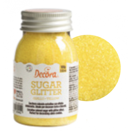 Decora Sugar yellow (sanding sugar), 100 g
