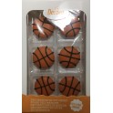Decora Décorations en sucre ballon basket, 6 pièces