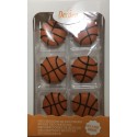Decora Sugar decoration basketball, 6 pieces