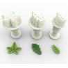Dekofee - Leaf mini Fondant Plunger Cutter, set of 3