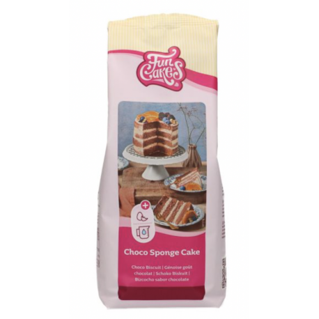 FunCakes - Mélange pour Sponge Cake (Génoise) chocolat, 1 kg