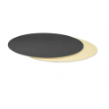 Planche dorée/noire ronde, diamètre 32 cm