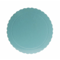 Tortenplatte baby blau, gewellter Rand, 20 cm