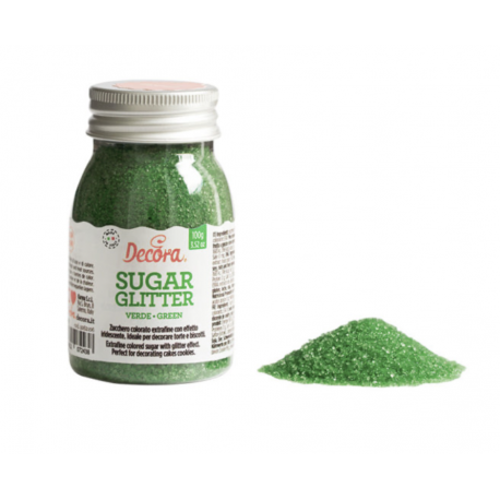 Decora Sugar green (sanding sugar), 100 g