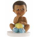 Figurine bébé assis avec ballon, 1 pièce
