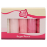 Funcakes pâte à sucre nuances de rose, 5 x 100 g
